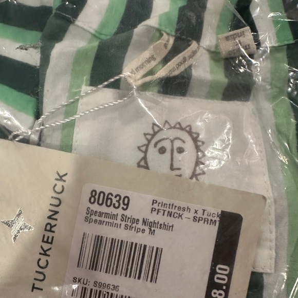 Tuckernuck Spearmint Stripe Nightshirt NWT - Picture 7 of 7